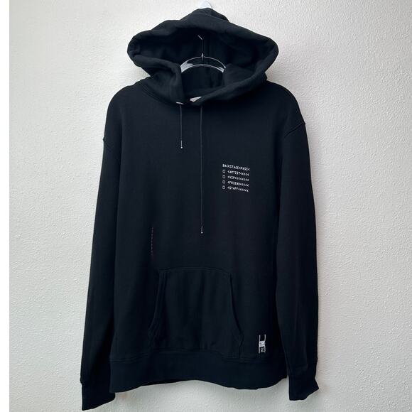 Moncler Genius 7 Fragment Hiroshi Fujiwara Black Backstage Pass Hoodie XL - Picture 2 of 16